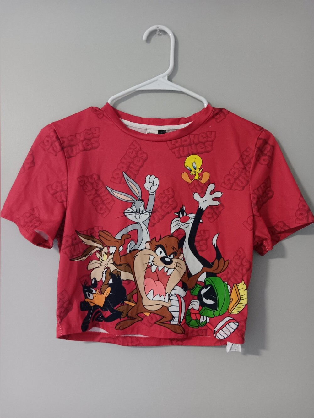 Looney Tunes All-Over Print Graphic Crop Top